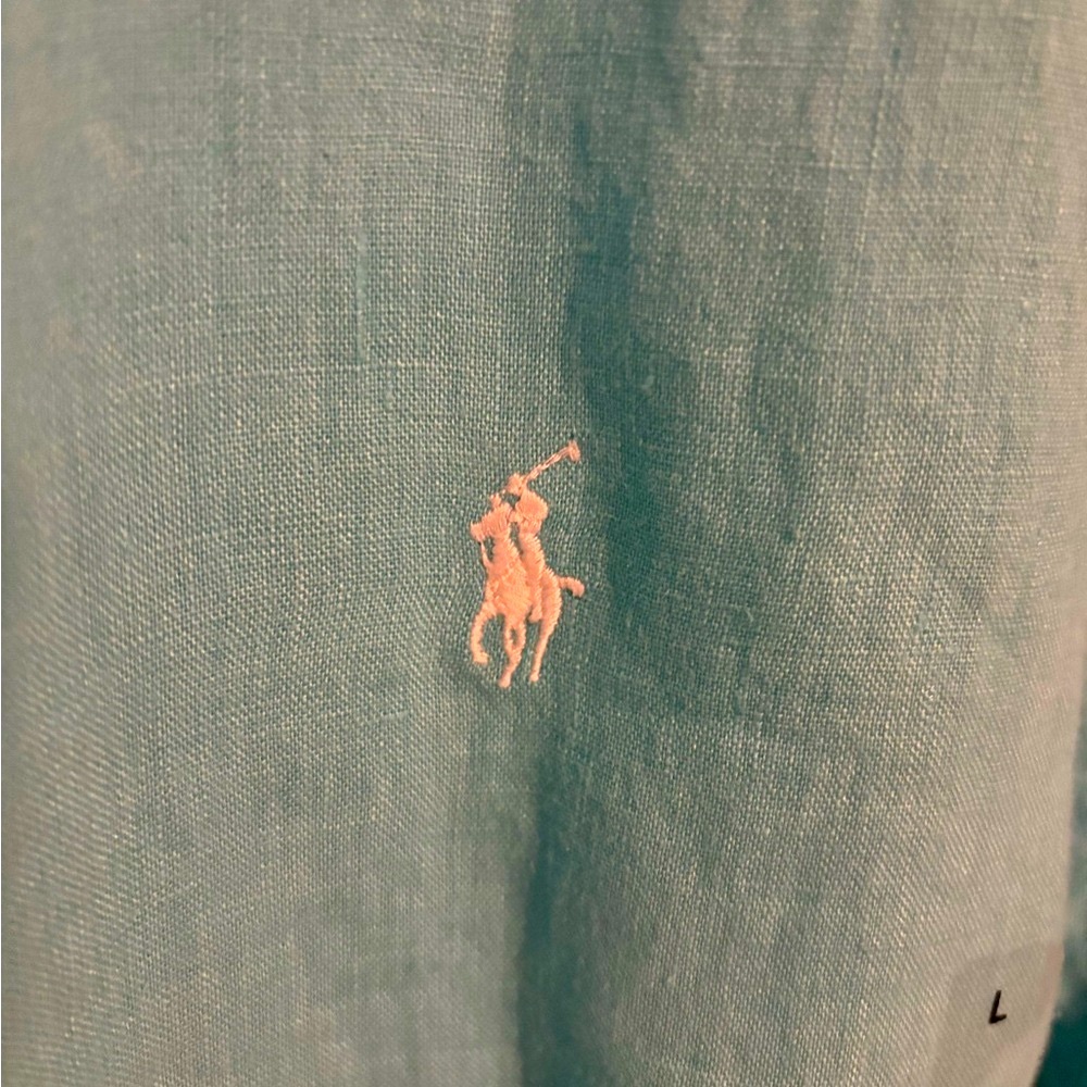 Polo Ralph Lauren Turquoise Blue Shirt Classic Design-BNWT - Picture 2 of 6